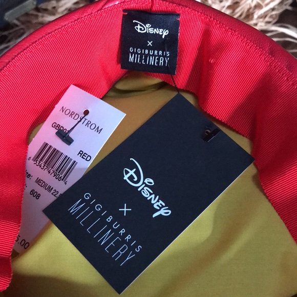 Disney Mickey Mouse X Gigi Burris Millinery 1928 Willie Leather Cap Designer - Picture 12 of 17
